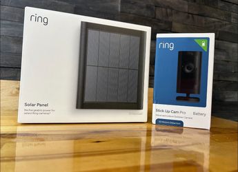 Ring stick up cam pro outdoor with solar attachment