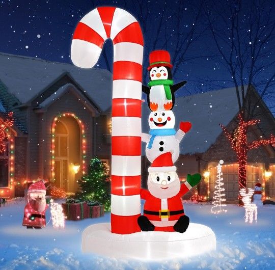 Christmas Candy Cane Inflatable 8ft