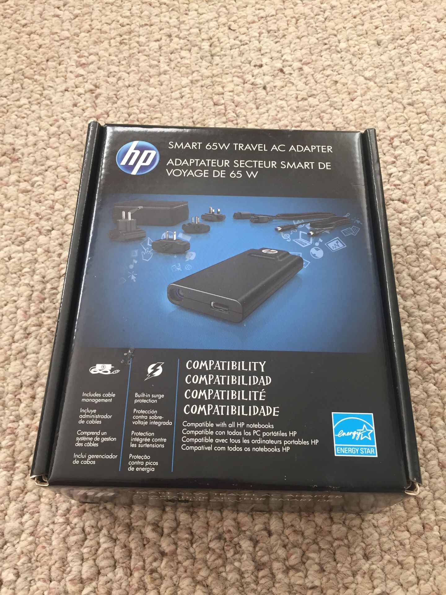 HP Smart 65W Travel AC Adapter 65W new