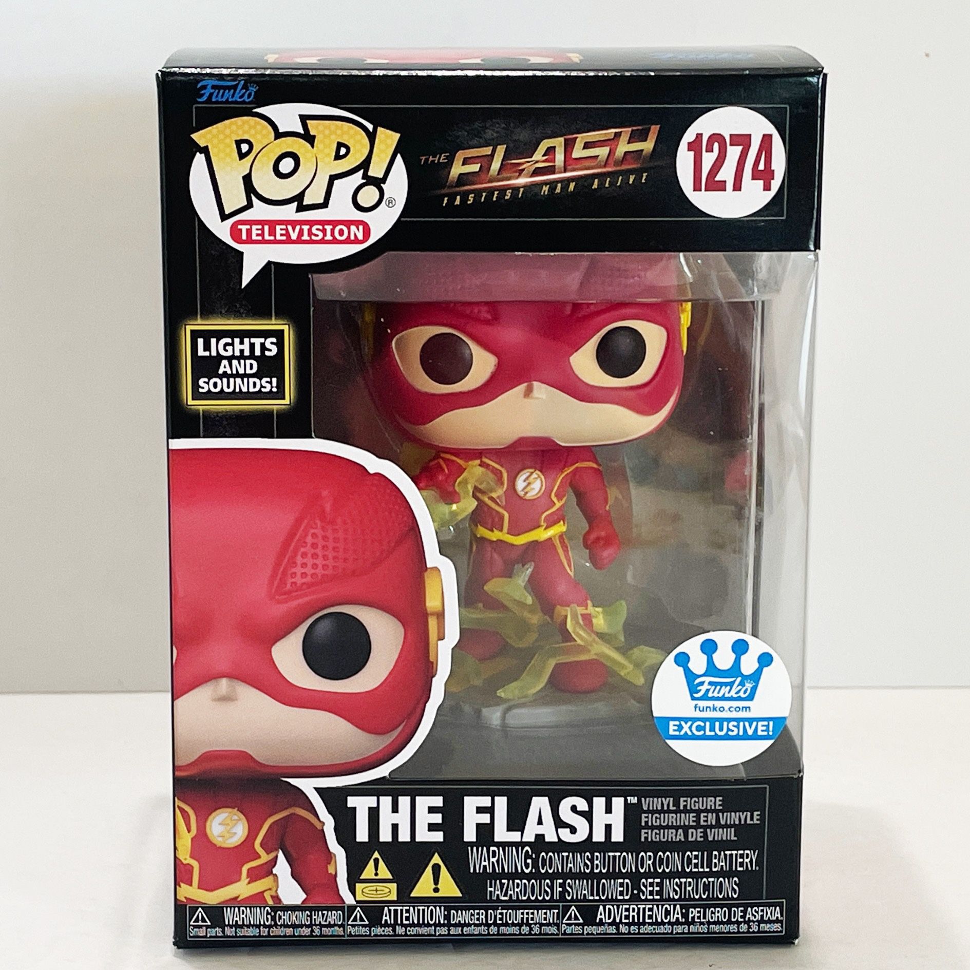 1274 The Flash Lights & Sound Funko Pop Exclusive NIB for Sale in