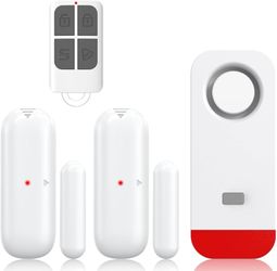 Door Alarm for Home Security, Windows Open Alarms System with Remote Control, 120dB Magnetic Sensors, Easy Installation, Door Alarms for Kids Safety, 