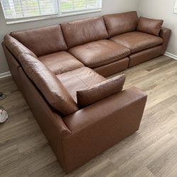 NEW Leather Cloud Couch Modular Sofa