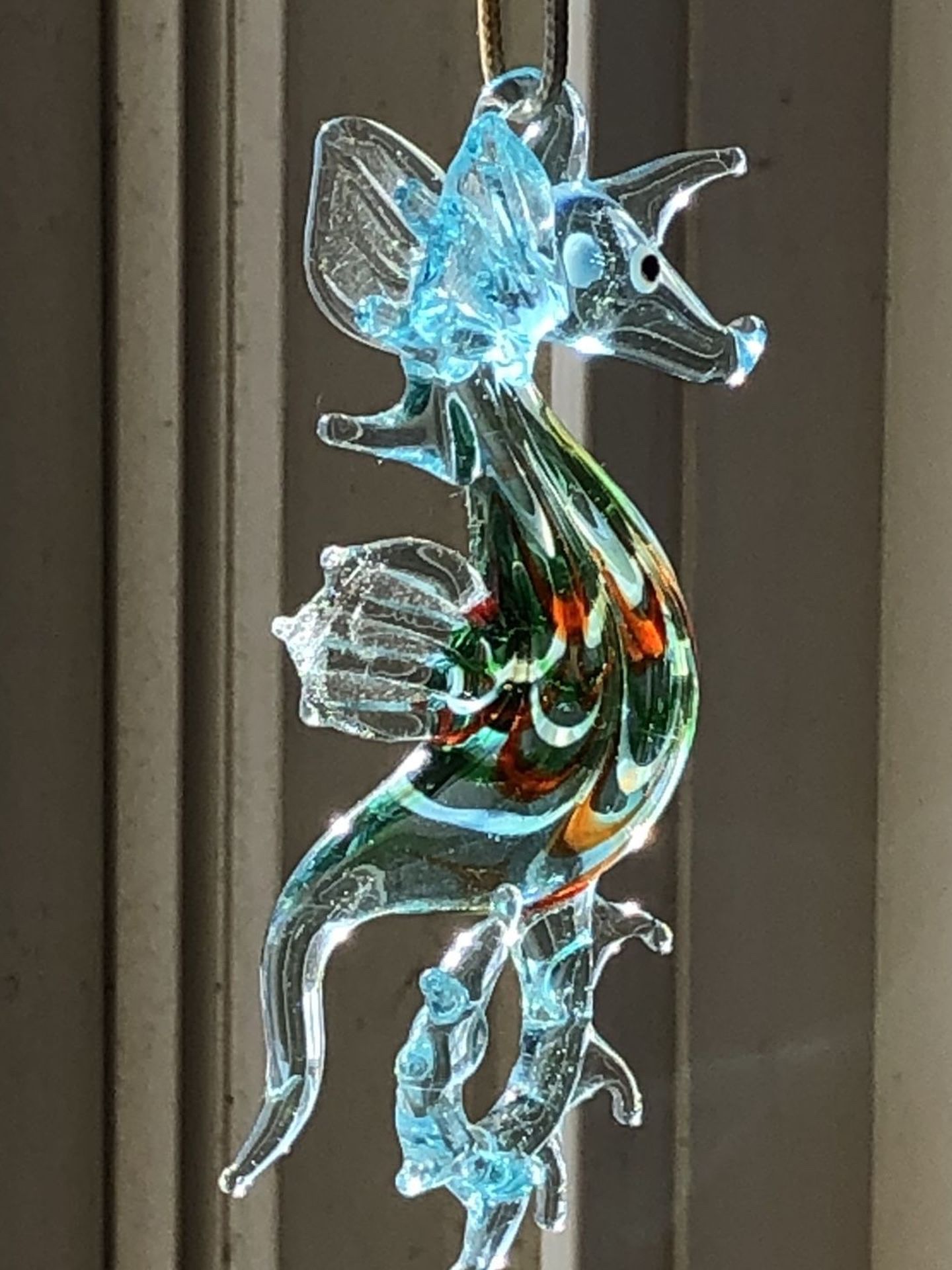 Blown Glass Seahorse Pendant / Suncatcher