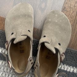 Birkenstock Tokio Suede Leather Taupe Size 39