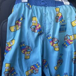 Boy Simpson Shorts Size Medium New