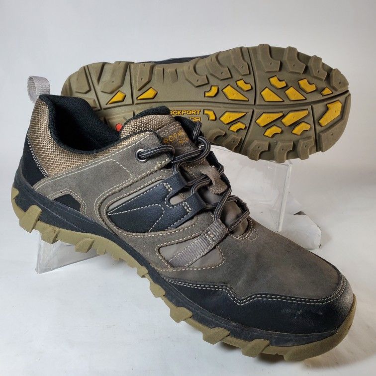 Rockport Men's 10 Shoes Waterproof Cold Springs Plus Low Tie Boot Hiking Black