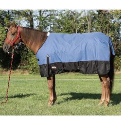 Weaver Leather Economy Turnout Horse Blanket - Waterproof Ripstop- Polyester Fiber Fill, 1200D  Color: Dazzling Blue  Size: 75"  1,200-denier ripstop 