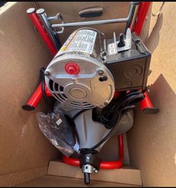 RIDGID-K-400-AutoFeed-Drain-Cleaning-Snake-Auger-120-Volt-Drum-Machine-and-C-32IW-3-8-in-x-75-ft-Cab