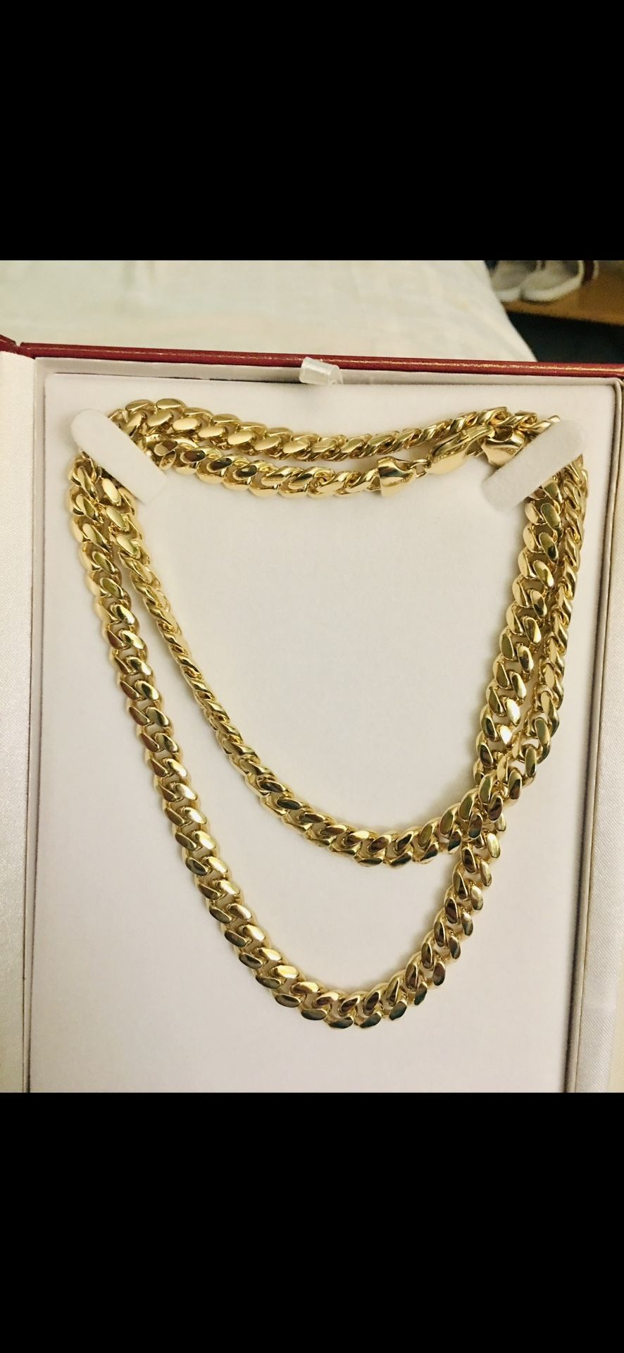 14kt Solid Gold Miami Cuban Link Chain
