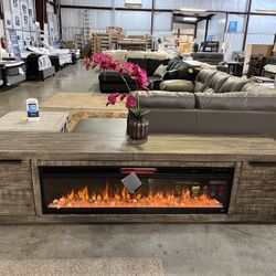 🤩 New Krystanza TV Stand w/ Electric ⚡️Fireplace 🔥 Heater. 