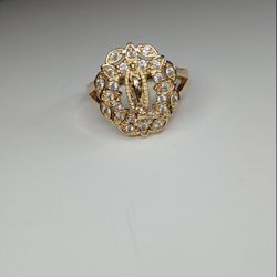 Anillo de Virgencita Oro Laminado 14K de Alta calidad 💎....Virgencita ring With zirconia high quality 14K Gold Plated 25$