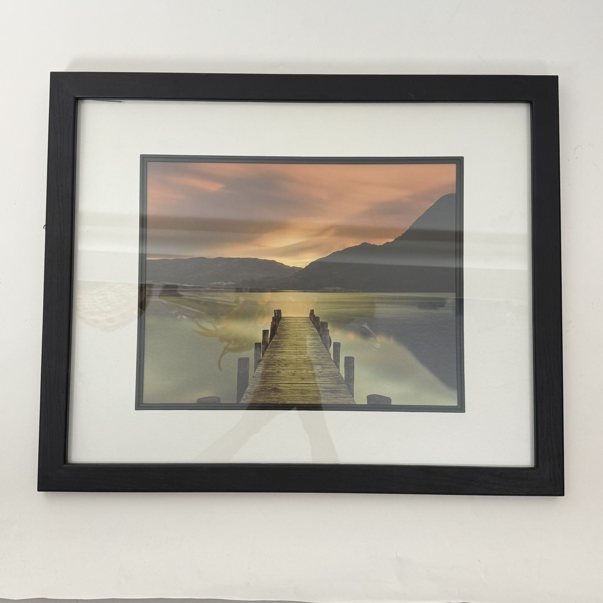 Framed Dock & Water Landscape