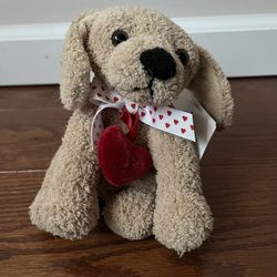 Kmart love is everywhere 5 inch light brown dog with a heart NWT