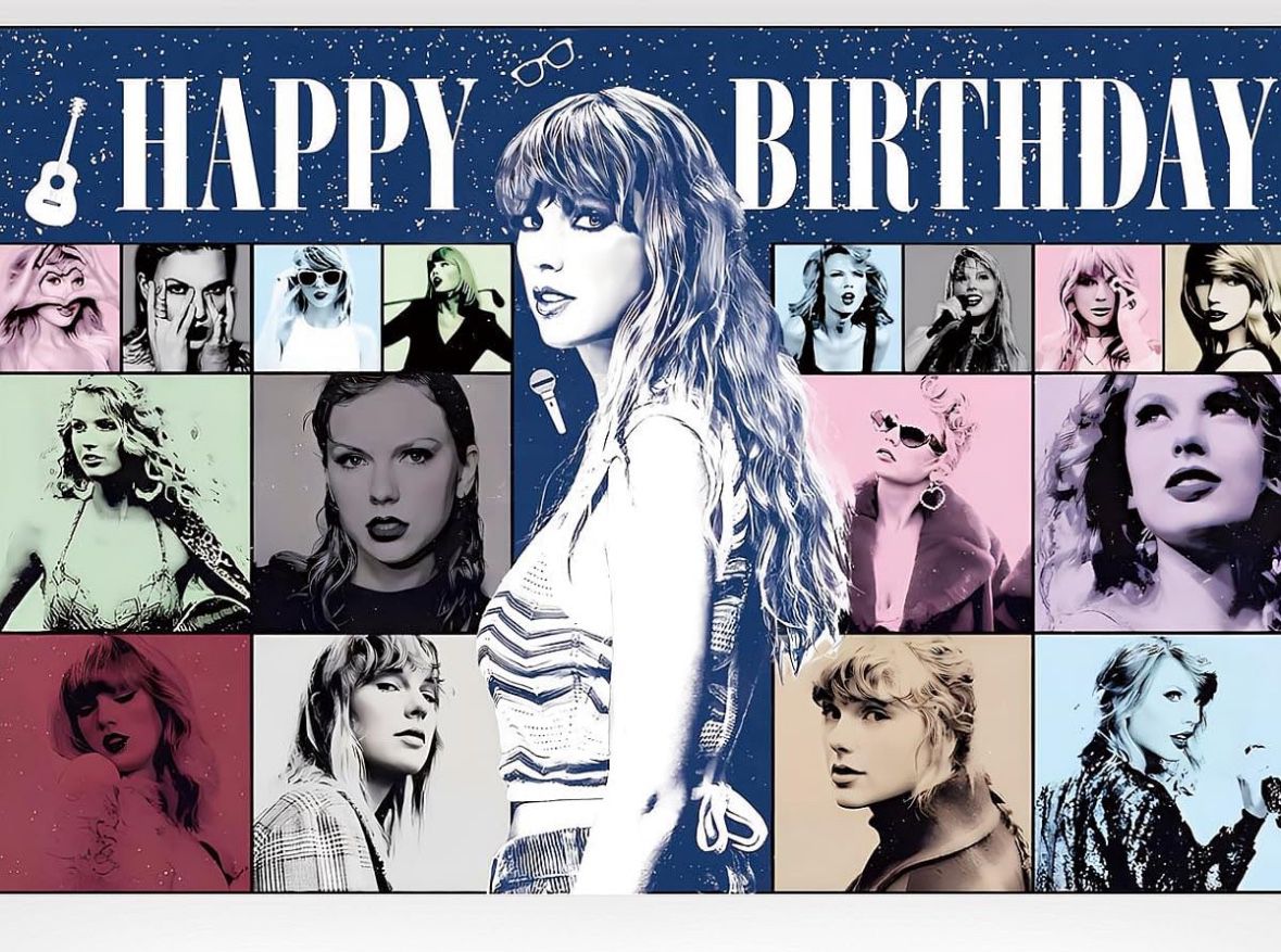 Taylor Swift Happy Birthday Banner Flag 5x3ft