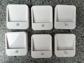 Six (6) Motion-Sensing Battery Powered LED White Stair Light (Mr. Beams)