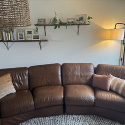 Brown Leather Couch