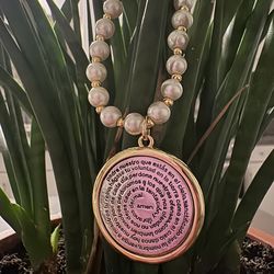 Padre nuestro  gold plated gorgeous necklace