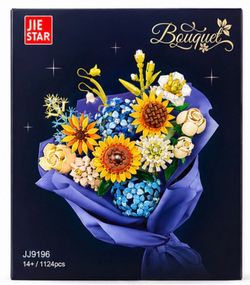 JIE STAR 1124-Piece Flower Bouquet Building Set 🌻