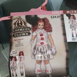 Girls Halloween Costumes Pennywise Skeleton Glitter Dress