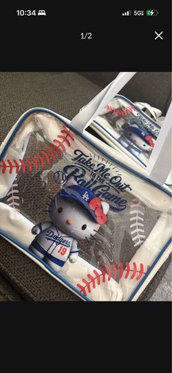 LA Dodgers Hello Kitty Clear Tote Bag