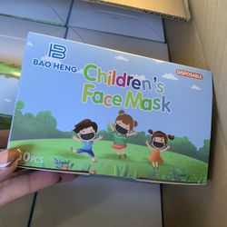 Black 50 Ct Kids disposable face masks