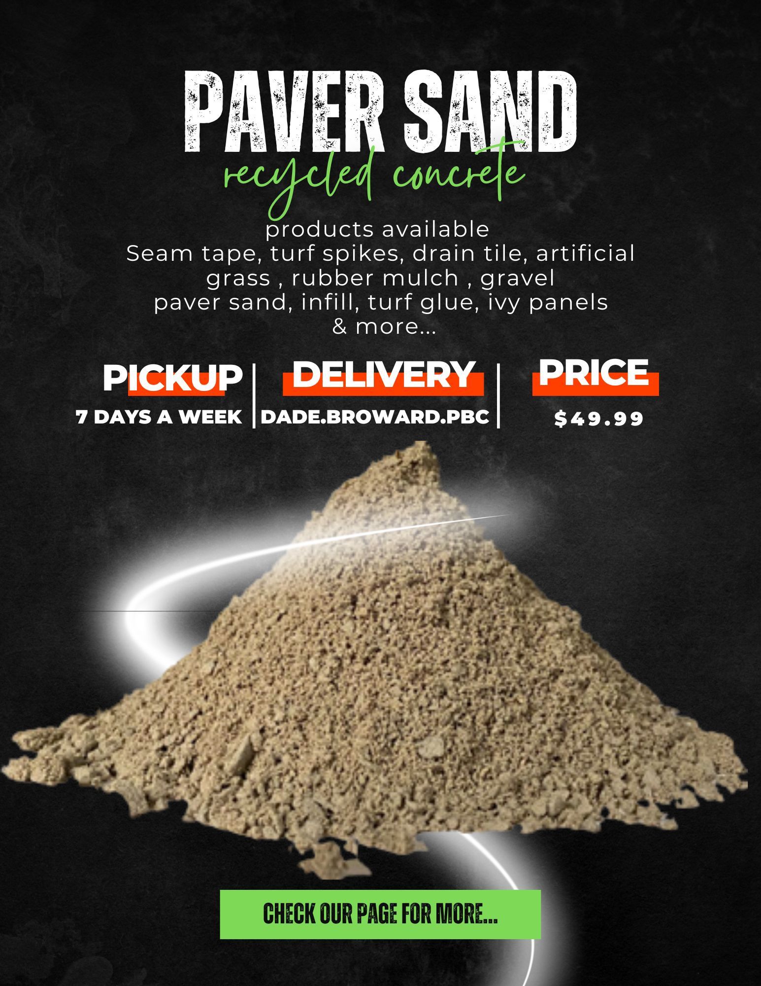 Paver Sand Recycled Concrete Gravel 57