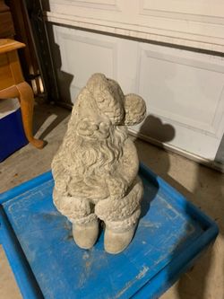 Cement Santa Claus 10 wide 20 tall