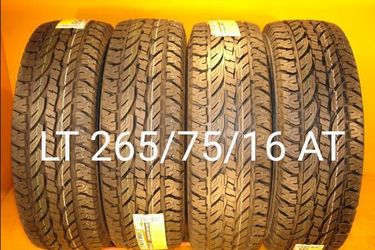 265/75/16 For Sale 4 New Tires LT AT All Terrain We Service Motorcycle Tires