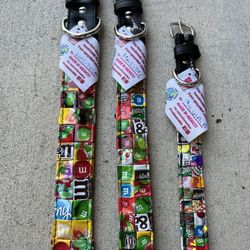 Handmade Unique M&M Collectors Leather Dog Collar $10. Have Them In Large, Med, Or Small. Several In Each Size. Buy 10 Or More For Big Discount