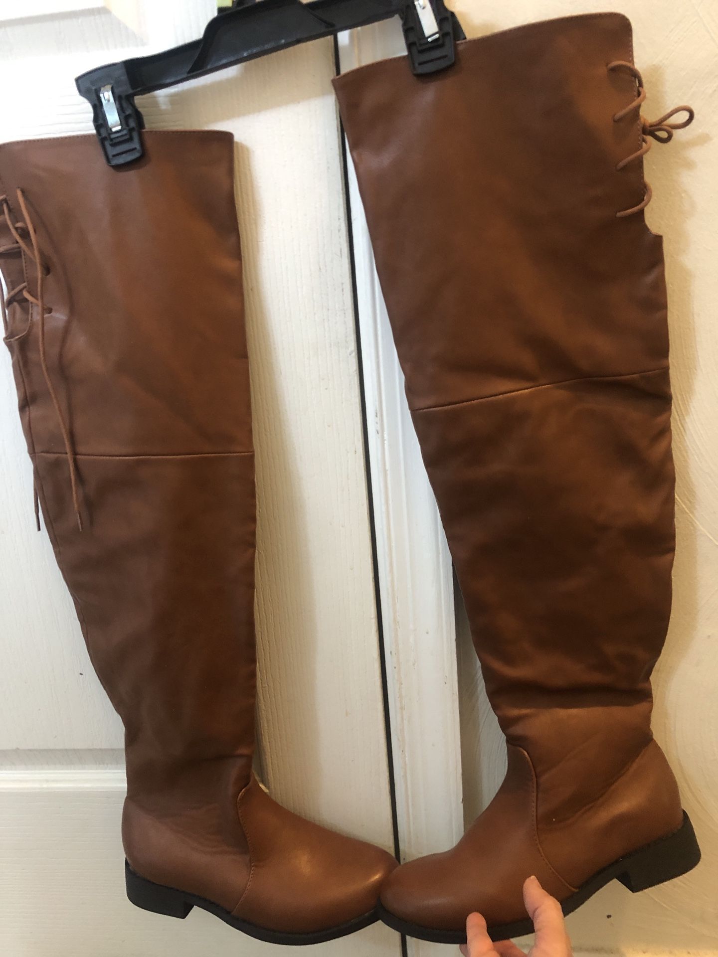 Tan Thigh High Boots- 71/2