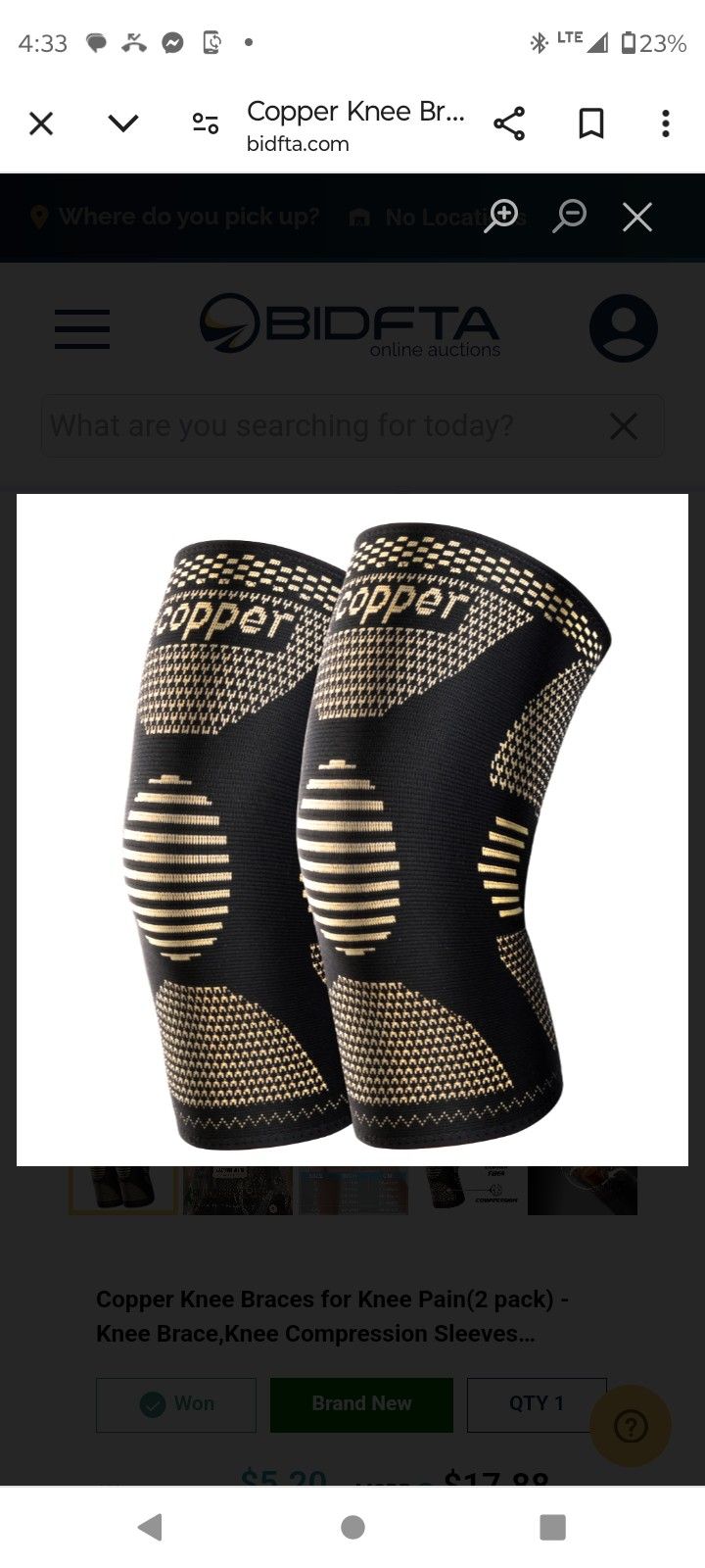 Copper Knee Braces For Knee Pain (2 Pack)