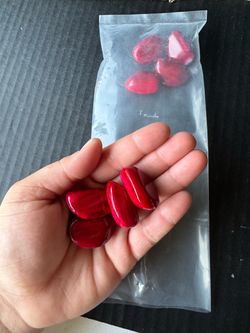 Large Red Stone Beads, Jewelry Making, Cuentas Grandes Piedra Roja Bisutería joyeria DIY