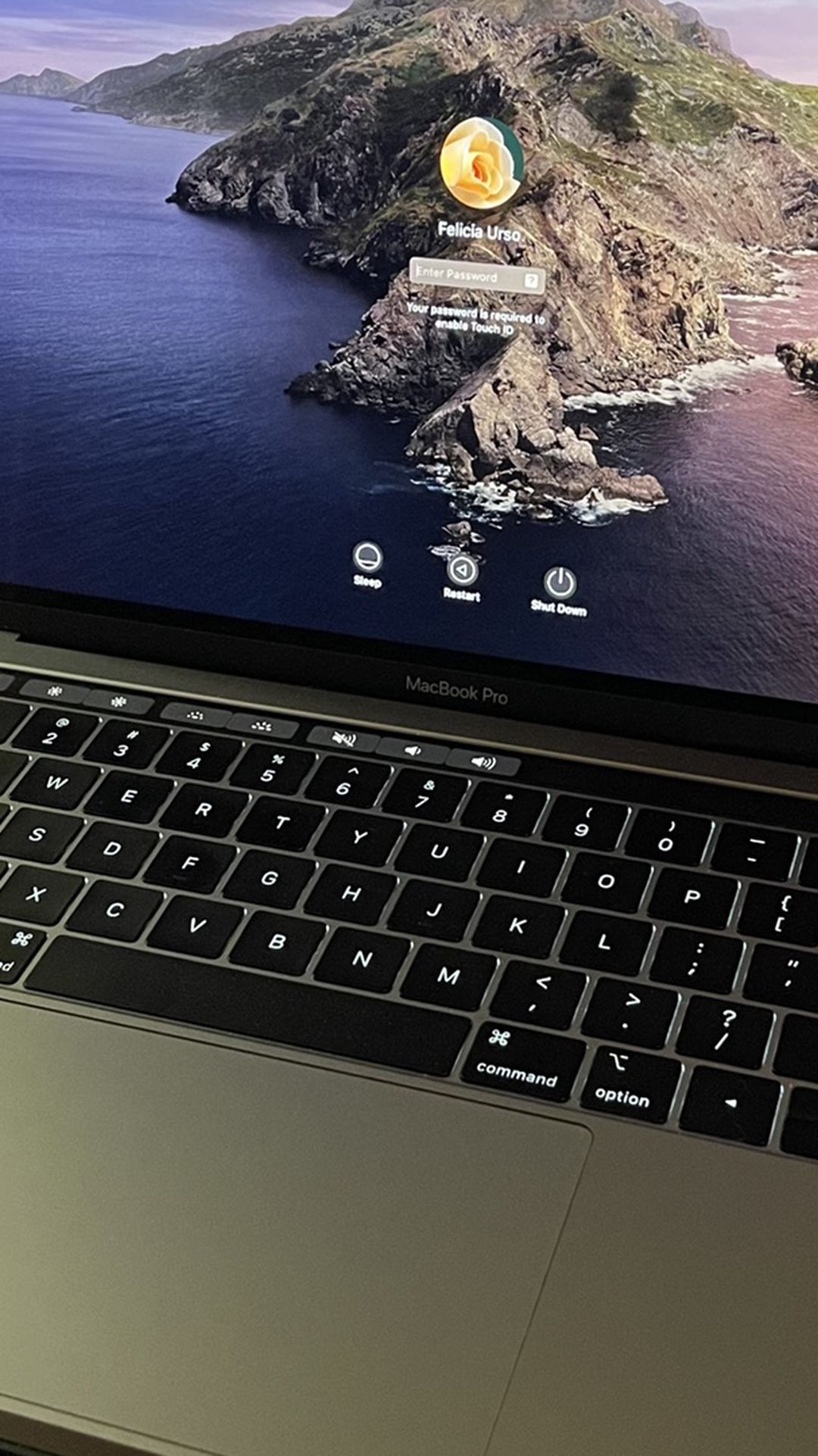 2019 MacBook Pro With Touch Bar