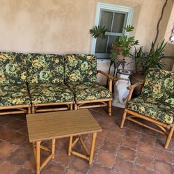 Vintage Mid Century Bamboo Furniture Set 