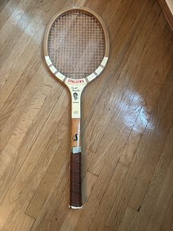 Vintage Spalding Pancho Gonzales Wooden Tennis Racquet Tournament Edition 