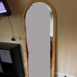 Wood Arched Mirror