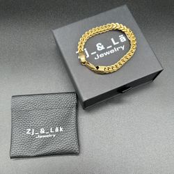 8 Inches 6mm Franco Bracelet Yellow Plated Gold