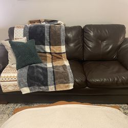 Leather Couch, Love Seat, & Chair