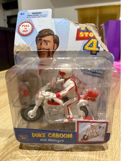 Disney Toy Story 4 Duke Caboom With Motorcycle