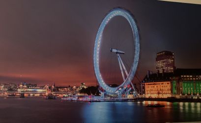 Beautiful Ferris Wheel And City Painting 