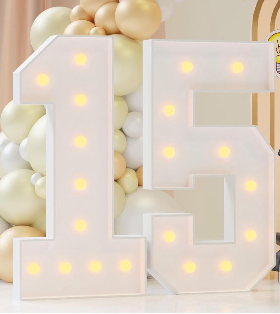 number 15 for decoration