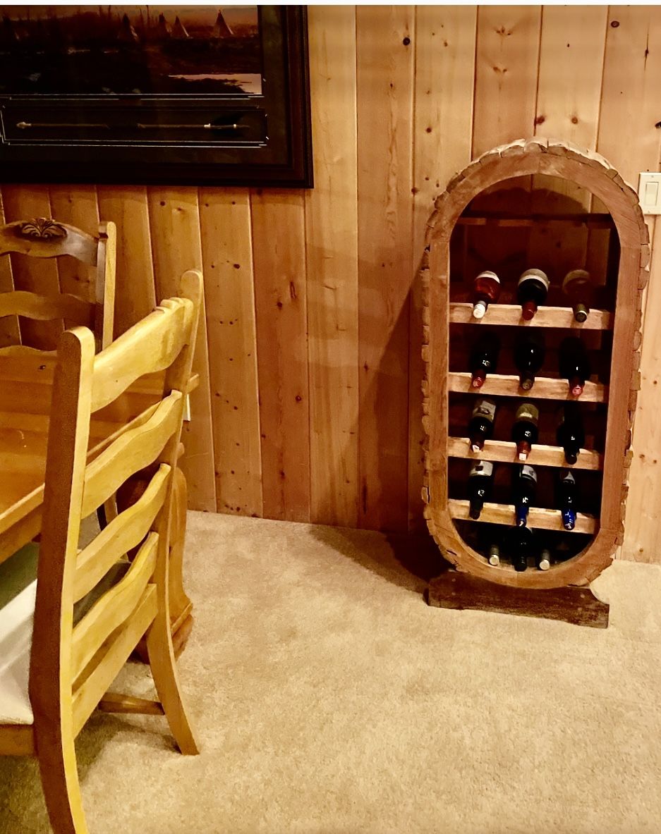 Rustic Floor Wine Holder
