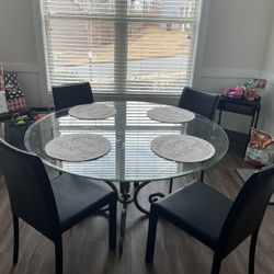 Glass Dining Room Table With 6 Chairs