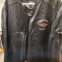 XL Harley Davidson Black Leather Riding Jacket