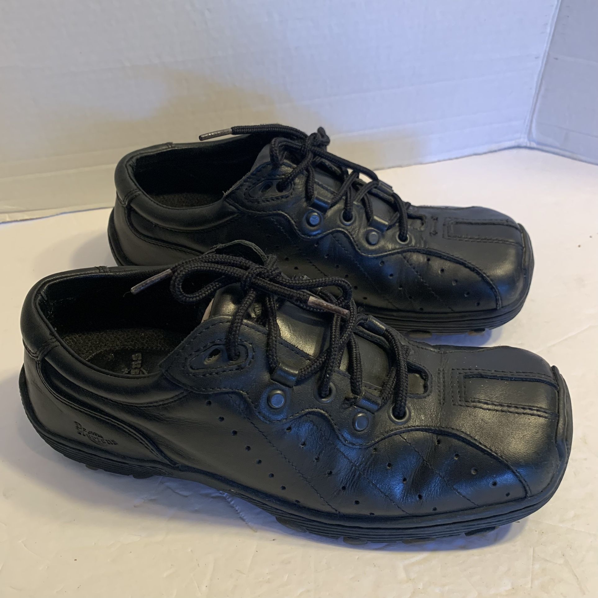 Dr. Martens Shoes 8A98 Men Size 8 Black Supple Leather Lace Up Oxfords