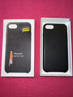iPhone SE leather case in black