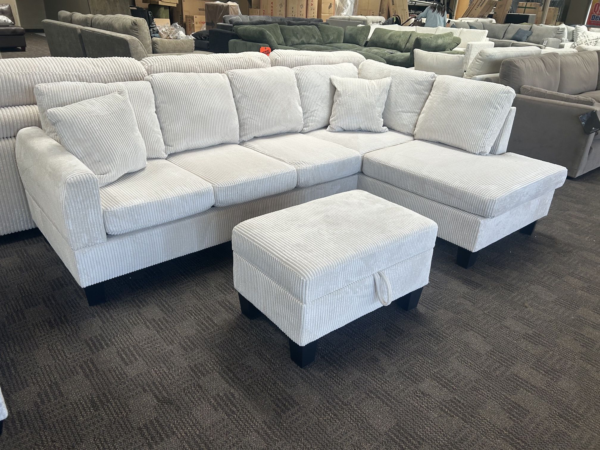 New Cream White Sectional