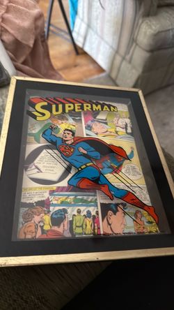1973 vintage  superman comic in frame  and move around togethe