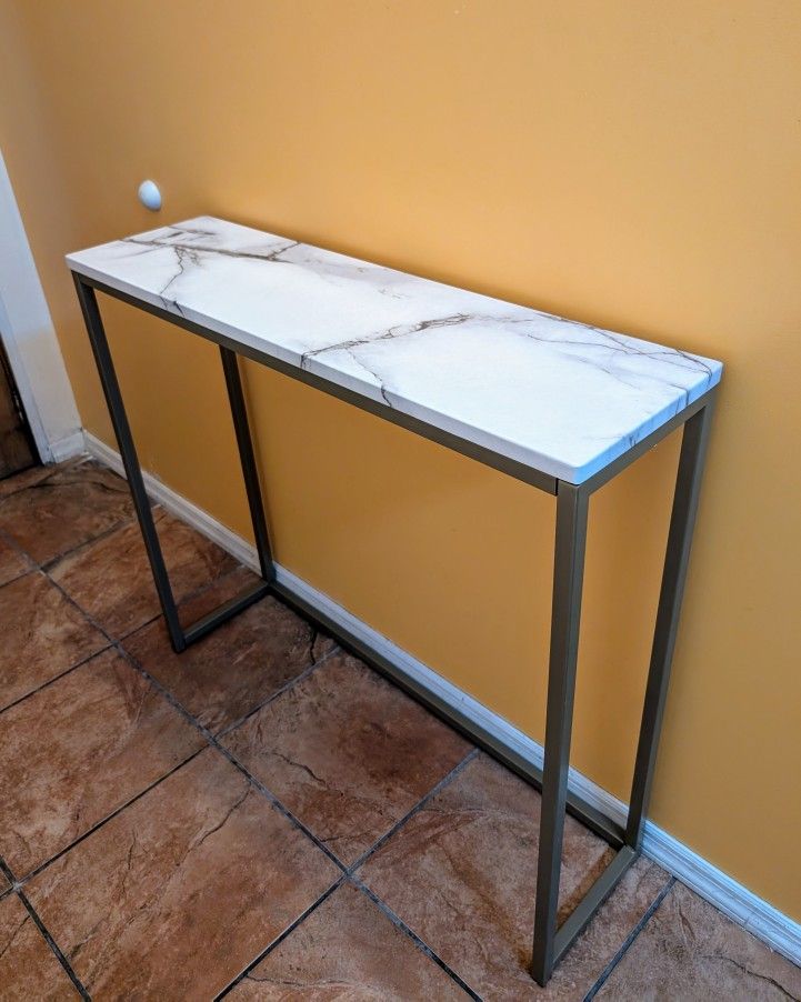 Modern Marble Console Table – 36" Wide – Pickup in Astoria