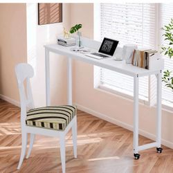 House Desk with 360° Wheels, ( White) s-37open Box 